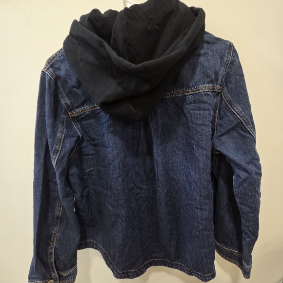 Torrid Blue Denim Jacket with Black Hood - Picture 6 of 7